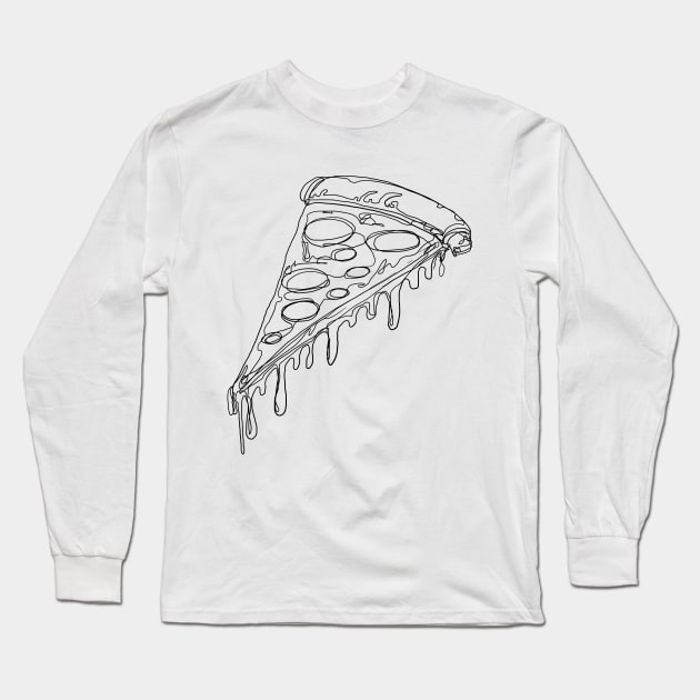 Pizza scribble Long Sleeve T-Shirt by RageInkAge